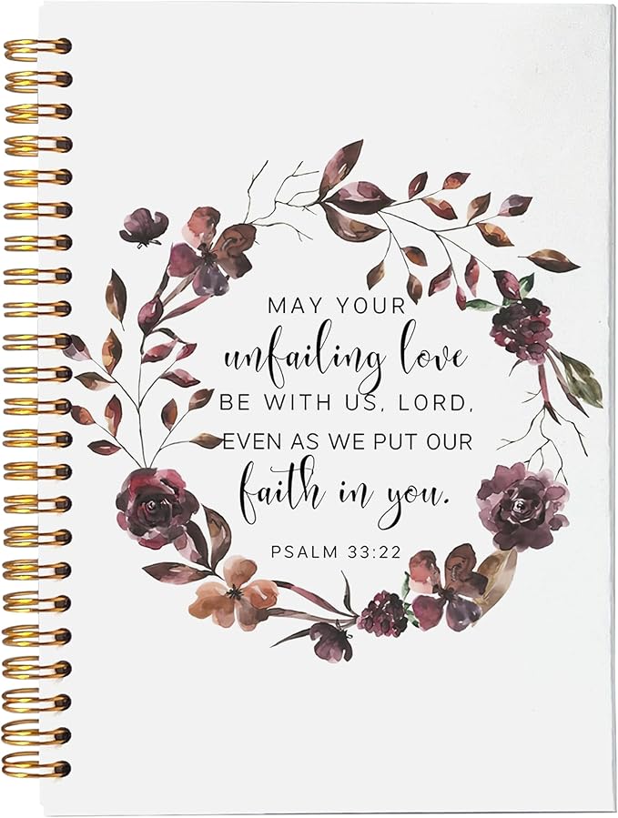VNWEK Bible Christian Spiral Notebook Journal - Christian Notebook for Women, Christian Art Gifts, Bible Gifts, 5.5x8.3 Notebook Spiral Bound with Writing Pads