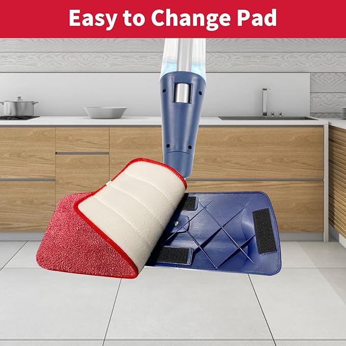 3 Pack Microfiber Reusable Mop Pads for Bona Mop, Wet/Dry Floor Cleaning Refill Mop Pads, Spray Mop Hard Wood Floor Mop Pads Refills, Machine Washable Power Mop Pads Replacement