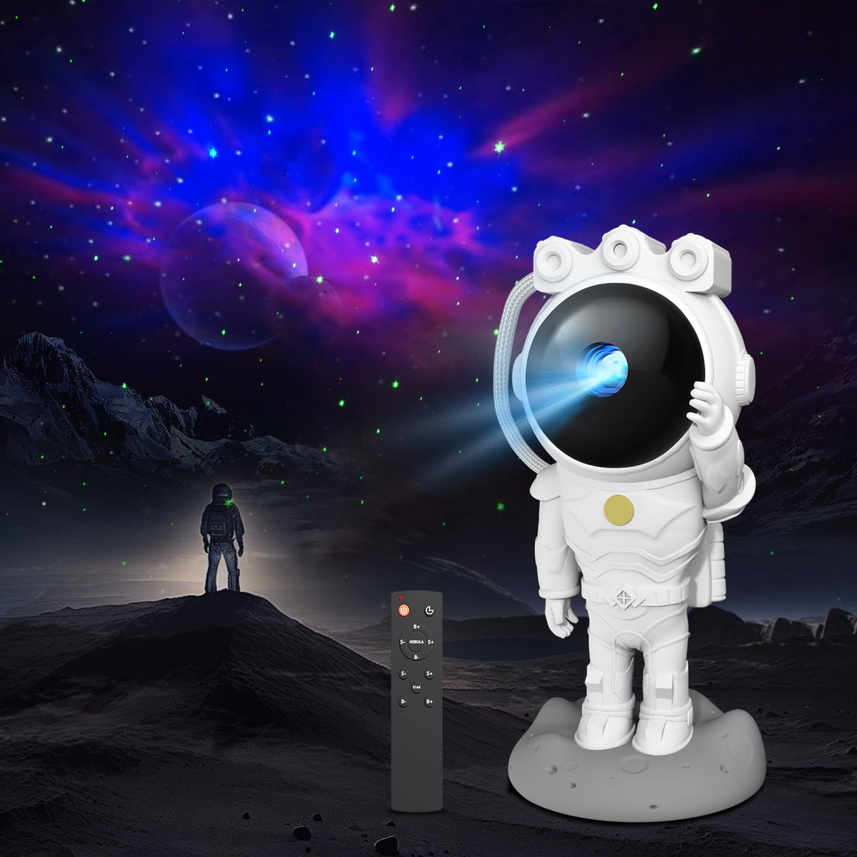 Astronaut Galaxy Projector,Starry Nebula Ceiling Lamp with Timer and Remote, Star Projector for Bedroom,LED Night Light for Kids，Gifts for Adults, Christmas, Birthday,Home Decor Aesthetic