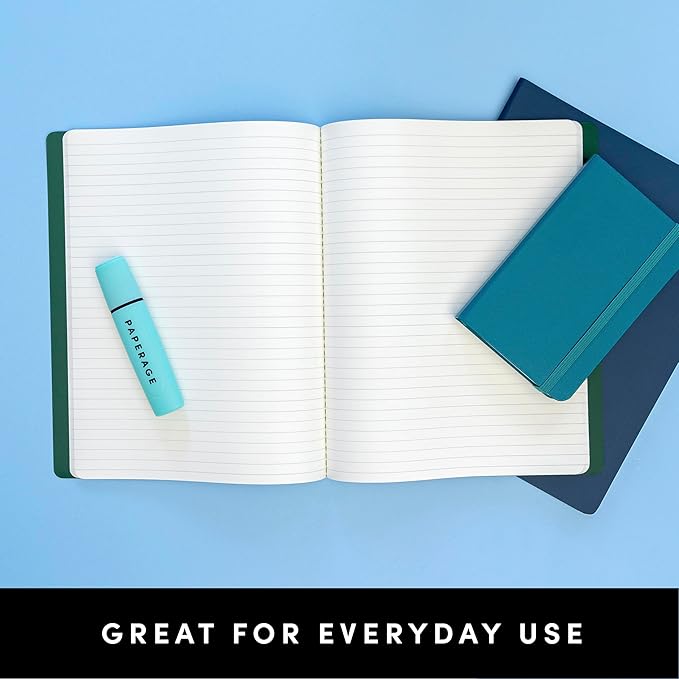 PAPERAGE Soft Cover Blank Journal Notebook, 2 Pack, (Navy), 100 Pages, Large 7.5 inches x 9.5 inches, Ideal for Sketch Book, Note Taking & Travel Journal