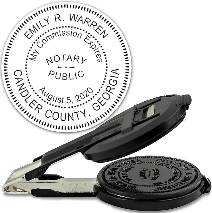 MaxMark Insert Only for Notary Seal Round Embosser for Georgia State