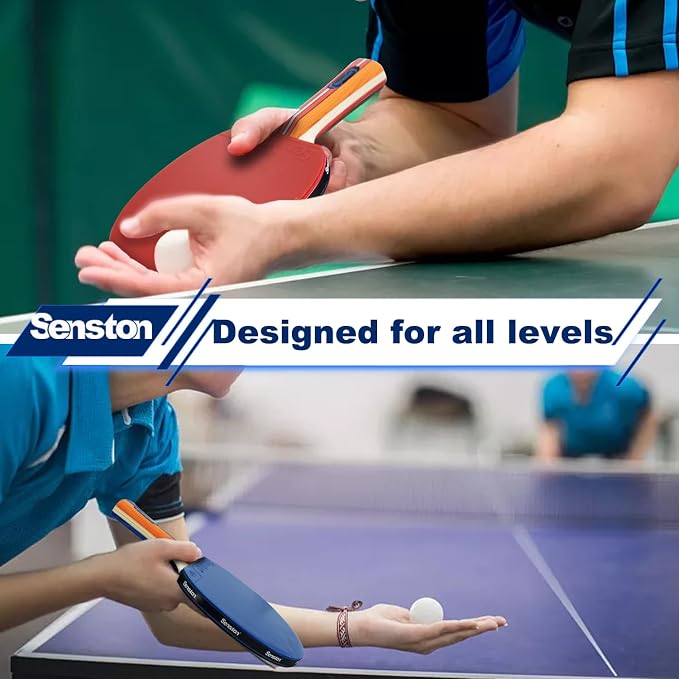 Senston Ping Pong Paddles Family Entertainment Set for Entertainment or Competition - Ping Pong Paddle Set