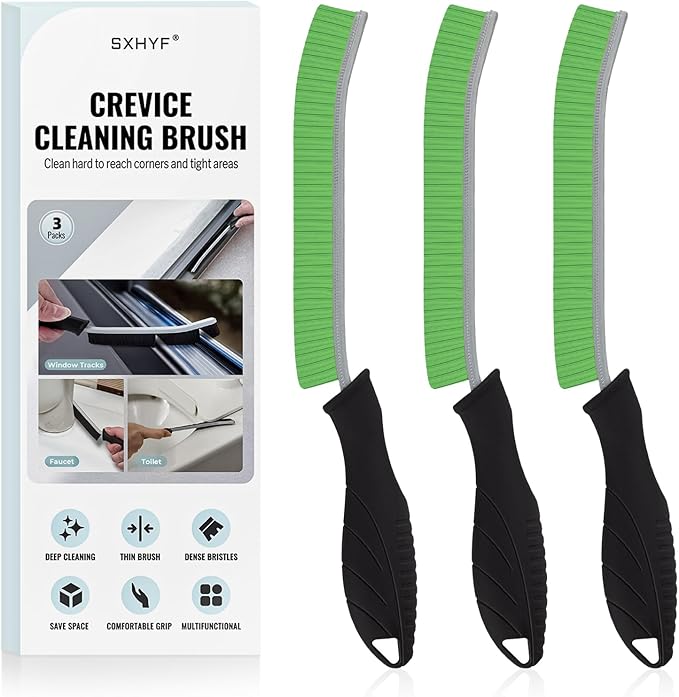 SXhyf Cleaning Brush - Hard Bristle Crevice Cleaning Brush, Multifunctional Gap Scrub Brush, Kitchen Essentials, Bathroom Cleaner Tools for Household Use, Home, Window, Toilet, Stove