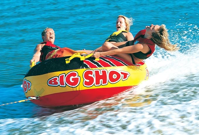 Wow Sports – Thriller Towable Deck Tube for Boating – 1 Person 170 lbs Capacity – Inflatable Boat Tube for Water Sports – Youth & Adults