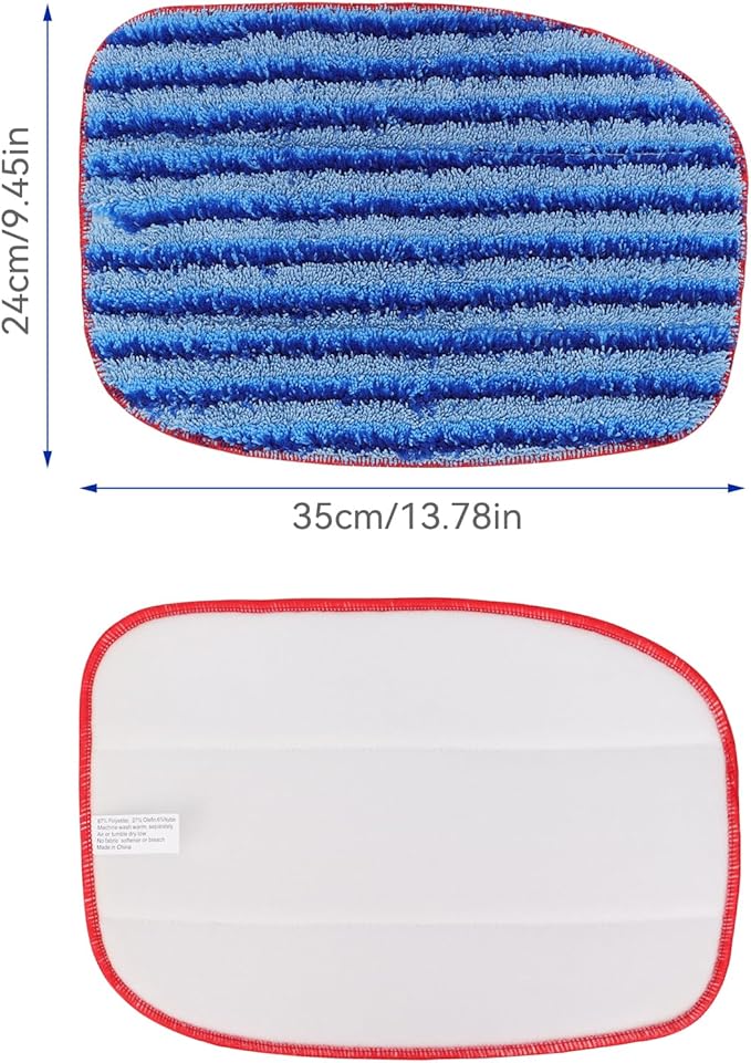 GreeSuit MC1375/MC1385 Microfiber Steam Mop Pads: Compatible with McCulloch MC1375, MC1385 Steam Cleaners, Replaces Mop Pad Model: A1375-100/101