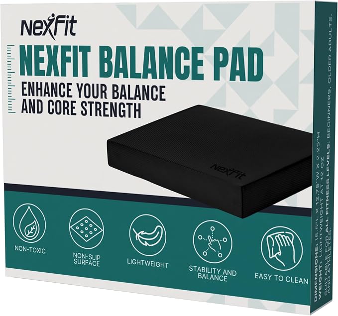 High-Density Balance Pad - Durable TPE Foam Balance Pad Physical Therapy, Foam Exercise Pad with Non-Slip Surface, Lightweight for Home & Gym Workouts, Core Strength & Balance Enhancement