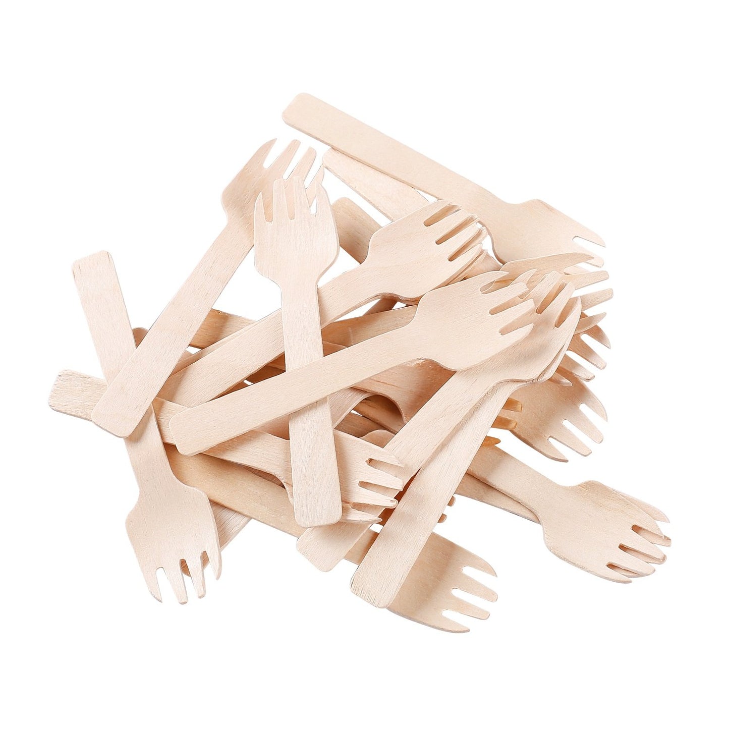 Gmark 1.5mm Extra-Thick Mini Wooden Sporks (4 Inch) - 200 Count Heavy Duty 2-in-1 Birch Wood Utensils - Sturdy No-Snap Small Fork-Spoon Combo for Appetizers & Desserts - Eco-Friendly GM1058