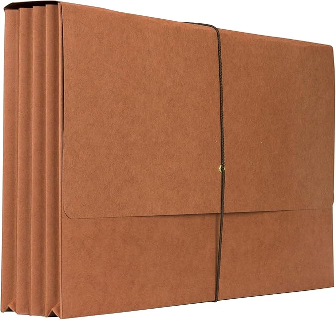 The File King Expanding File Wallet - Legal Size, 50 Pack, Red, 5.25' Expansion, 8.5-x-14-inch Paper, USA Made