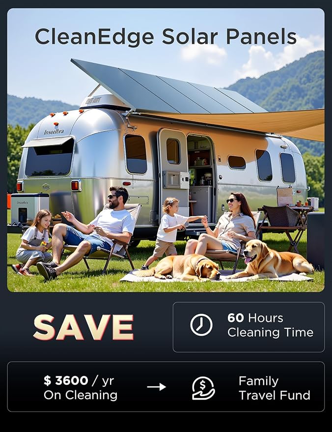 STAR 435 Watt Solar Panel, 435W 48V/24V Solar Panels with Frame-Less Design & Maintenance-Free, 25% High-Efficiency Monocrystalline, Reliable Power for RV, Marine, Roof, Home, and Off-Grid