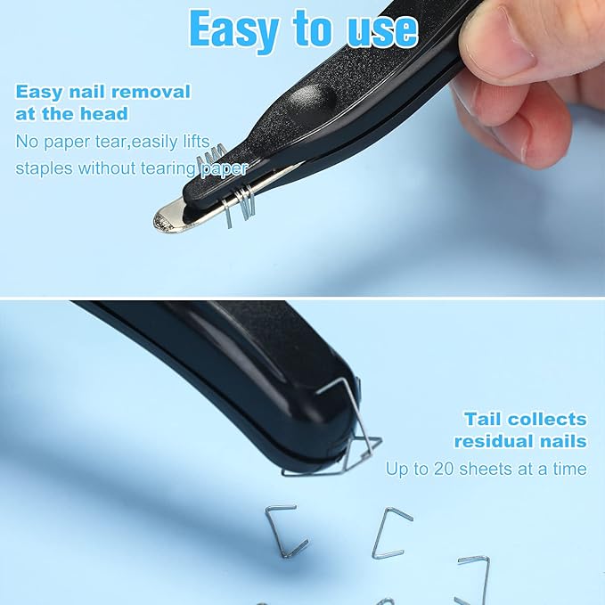 24 Pcs Magnetic Staple Remover Bulk Staple Remover Puller Removing Pen Operation Christmas Tool Gifts Rubberized Office School Gift(Black)