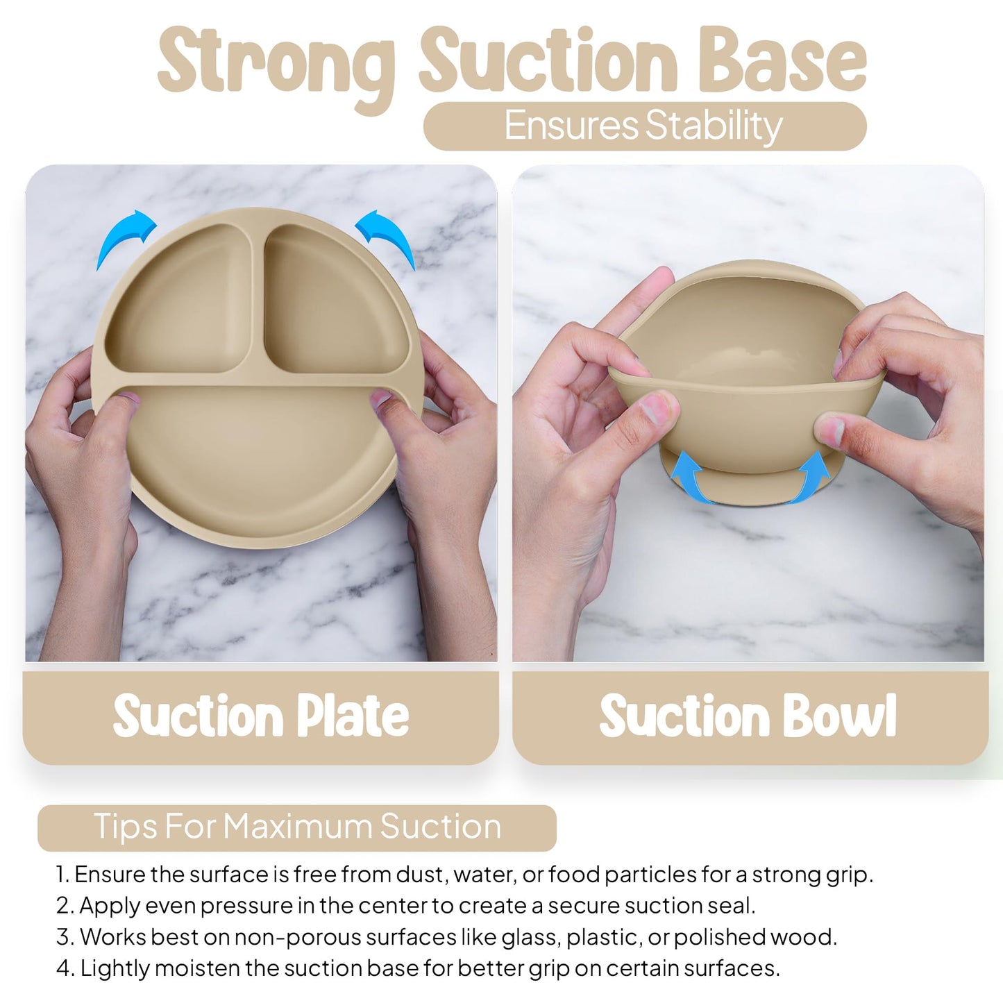 O'doe Baby Weaning Set – 15 Pcs Silicone Baby Feeding Set with Suction Plate, Bowl, Bib, Sippy Cup, Fruit Feeder & Freezer Tray – Baby Plates and Bowls Set for 3M+ | BPA-Free Baby Dishes & Utensils