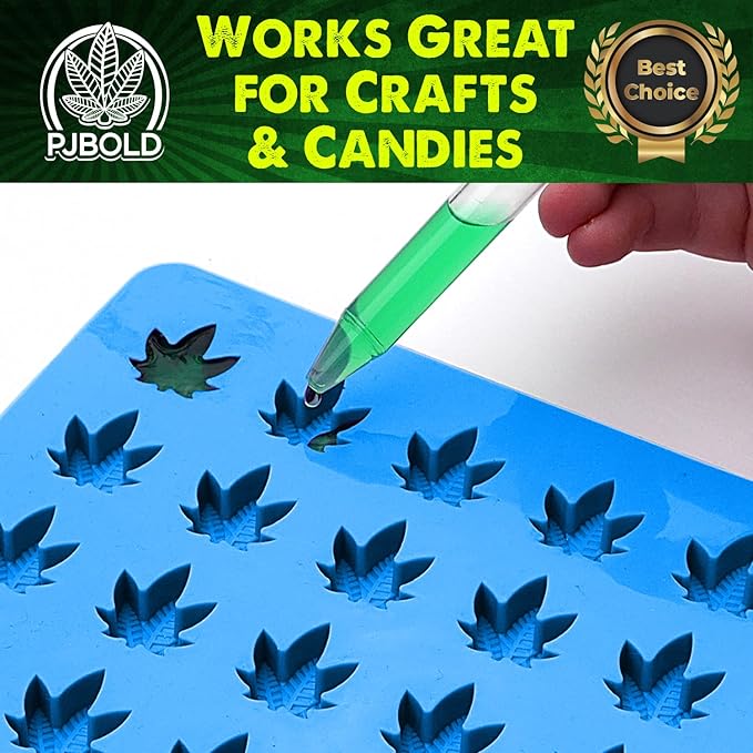 Marijuana Leaf Silicone Candy Mold - Half Sheet