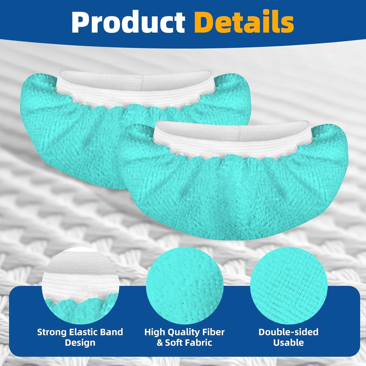 LOVECO 10 Pack Universal Steam Cloths for Handheld Steam Cleaner, Compatible with Bissell Steam Shot, Comforday, Wagner Spraytech etc - Reusable Washable Microfiber Rags - Peacock Blue