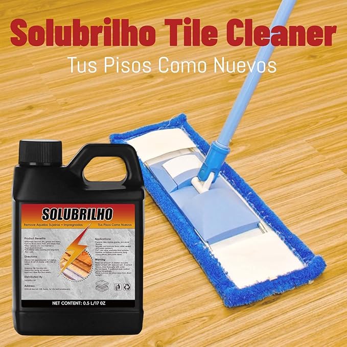Tile Cleaner, Original Floor Cleaner, Heavy Limpa Pisos, Deep Cleaning Multipurpose Powerful Stain Removing Liquid for Floors, Bathroom Shower, Kitchen (1, 2 PCS)