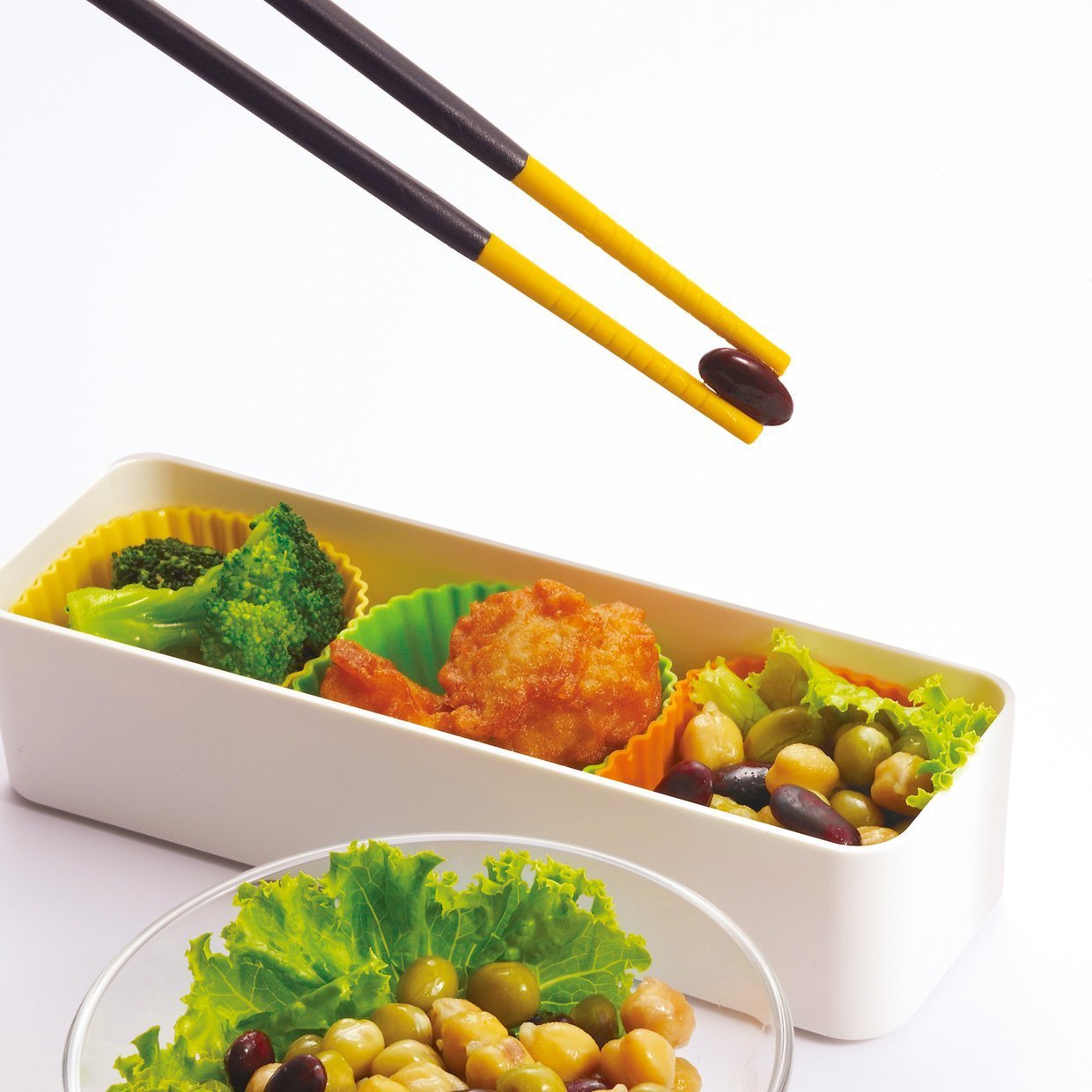 Silicone Tip Chopsticks, Red (Standard 25cm)