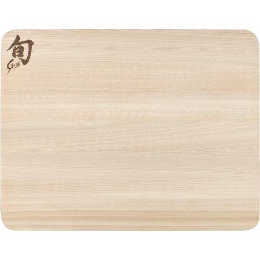 Shun Cutlery Small Hinoki Cutting Board, 10.75" x 8.25" Small Wooden Cutting Board for Kitchen, Medium-Soft Wood Preserves Knife Edges, Forest Stewardship Council Certified, Japanese Chopping Board