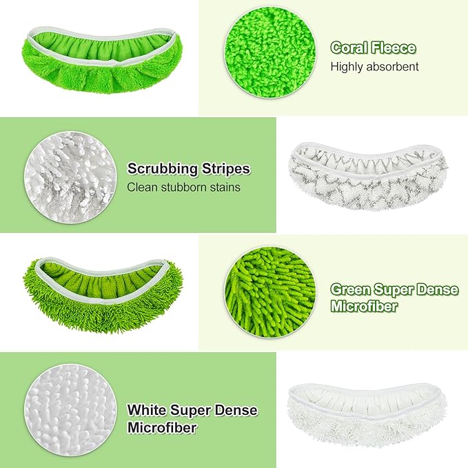 8 Pack Microfiber Mop Pads for Swiffer XL Mops Reusable Wet and Dry Mopping Cloths Compatible with Swiffer Sweeper XL,Washable XL Mop Refill Replacement for All Hardwood Dry & Wet Cleaning