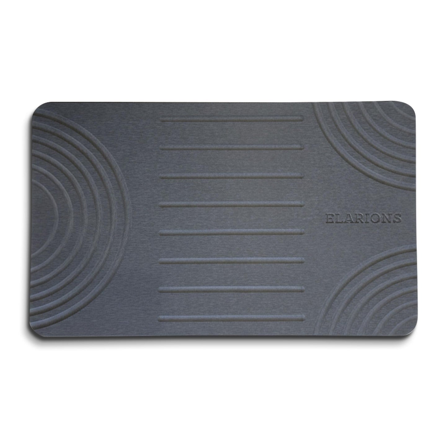Elarions Large Diatomaceous Earth Stone Dish Drying Mat - 24" x 16" Quick Dry Non-Slip Food Grade Fast Absorbent Quartz-Enhanced Rapid Water Absorbing Countertop Mat For Dish Rack