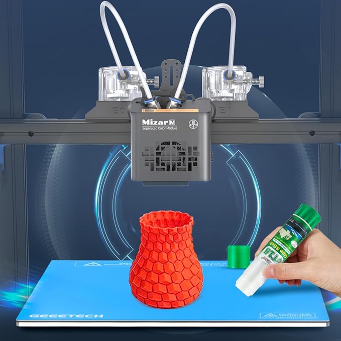 3D Printer Glue Sticks, 36 Grams Each PVP Solid Glue Sticks for Hot Bed Plate, Washable, Non-Toxic, Reduce Warping for PLA, ABS, PETG, HIPS, TPU Filament on PEI, Glass, Aluminum, Buildtak Board, 3Pcs