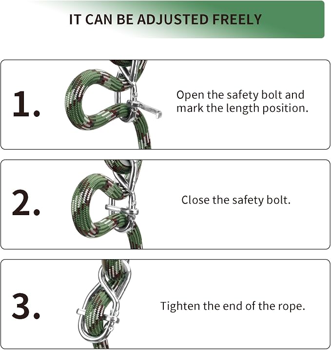 Adjustable Tree Swing Ropes Heavy Duty Hammock 5.6Ft(67"),360°Rotation Tree Swings Hanging Straps 1000LBS for Outdoor Swings Hammock Playground Set Accessories,2Pack of Green