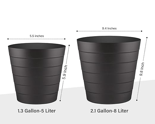 Small Trash Can (2.1 Gallons), Dorm Trash Can, Heavy Duty Dust Bin, Mini Garbage Can for Bedroom (Pack Of 3), Plastic Wastebasket, Bathroom Wastebasket (Black) Round paper Trashcan, Office Trash Bin