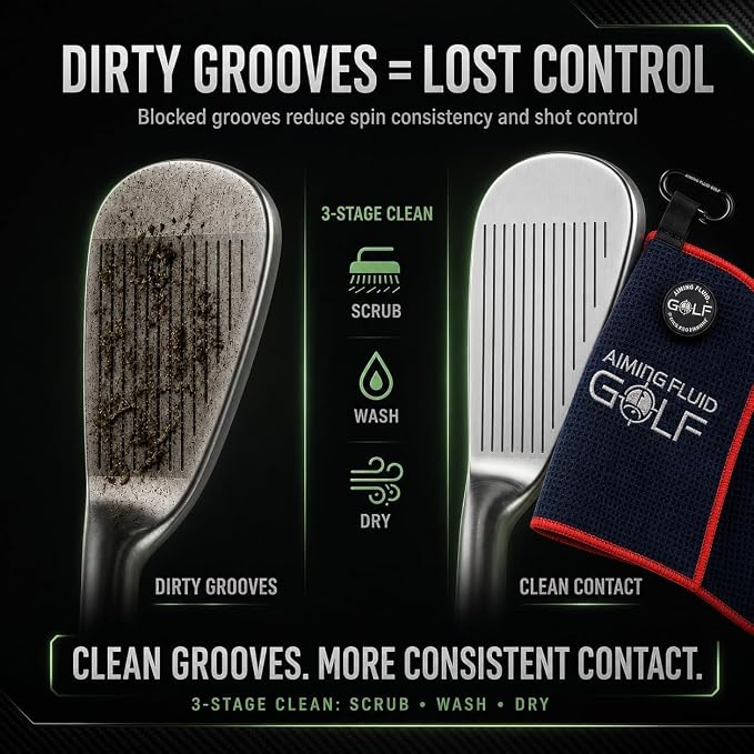Multi-Function Magnetic Golf Towel I Wash Pocket I Magna-Anchor Technology I Waffle Pattern I Scrub Pad I (16" x 24" Blue Magnet) (Augusta, 16" x 24" Stubby)