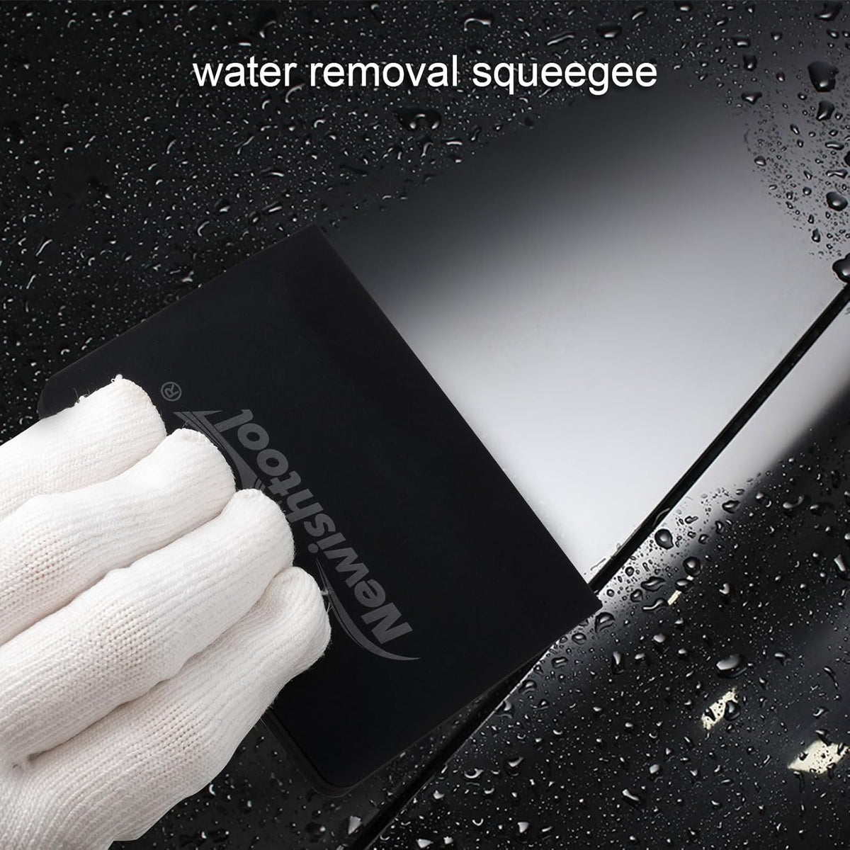 NEWISHTOOL Soft Silicone Squeegee, 2 PCS Small PPF Squeegee for Vinyl, Window Tint V-Blade Scraper for Film Application, Car Paint Protective Film Installation & Water Removal