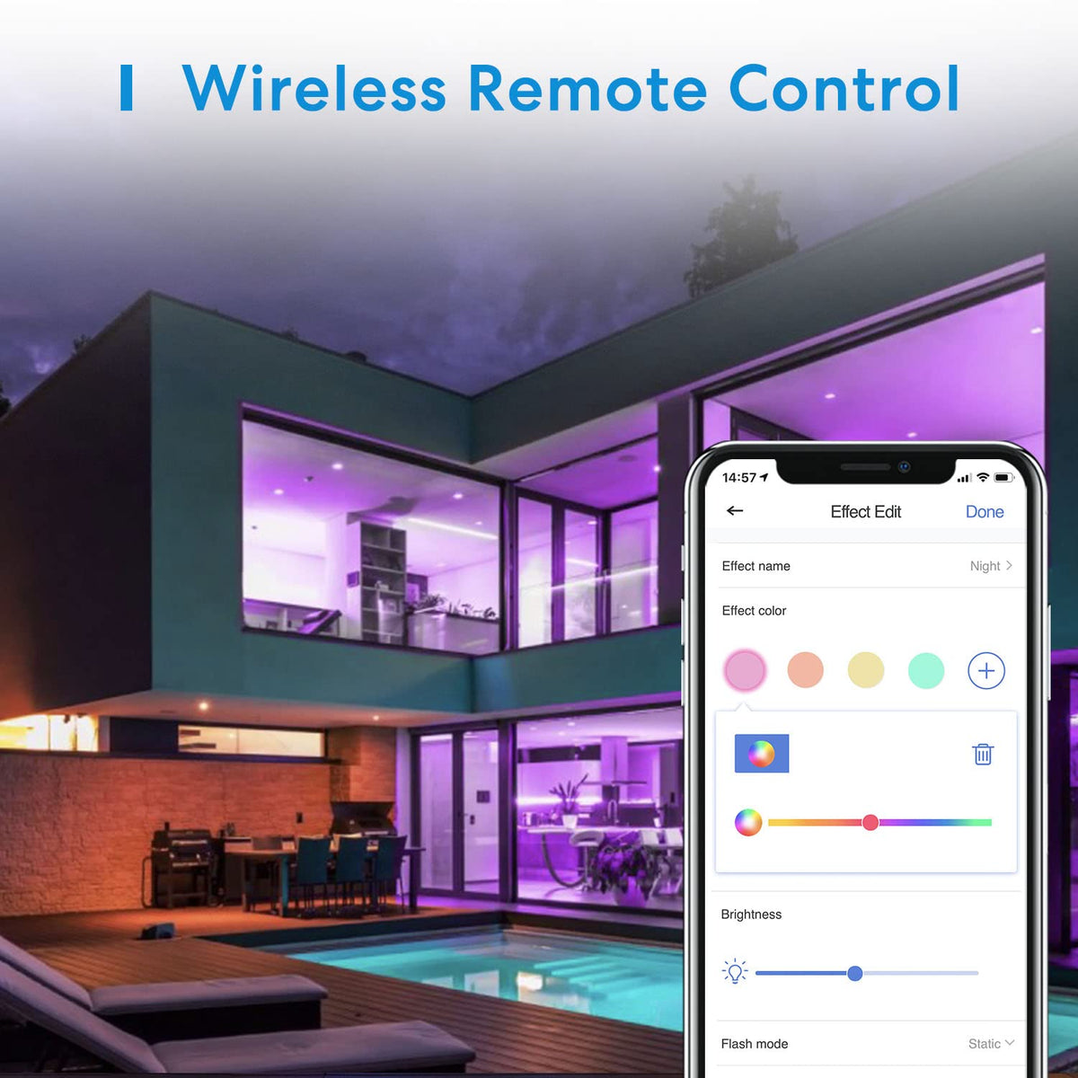 meross Smart LED Strip Lights Works with Apple HomeKit, 16.4ft WiFi RGB Strip, Compatible with Siri, Alexa&Google and SmartThings, App Control, Color Changing Led Strips for Bedroom, TV