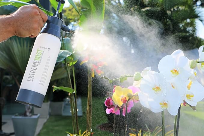 ExtremeMIST High-Performance Garden Sprayer - Ultimate Plant Mister & Spray Bottle for Plants - Horticultural Hand Pump Sprayer with Adjustable Brass Nozzle - Outdoor & Indoor Plant Humidifier - 32 Oz