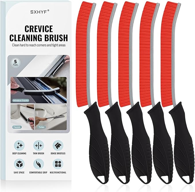 SXhyf Cleaning Brush - Hard Bristle Crevice Cleaning Brush, Multifunctional Gap Scrub Brush, Kitchen Essentials, Bathroom Cleaner Tools for Household Use, Home, Window, Toilet, Stove