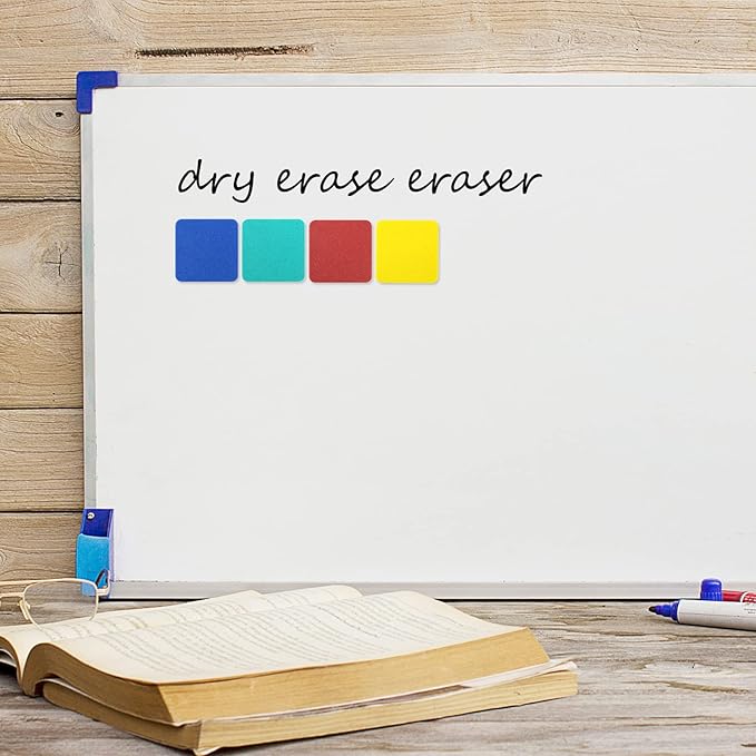 Dry Erase Eraser,12 Pack Magnetic Whiteboard Erasers,Small Dry Erase Board Erasers for Classroom, Home, and Office(12pcs-Square)
