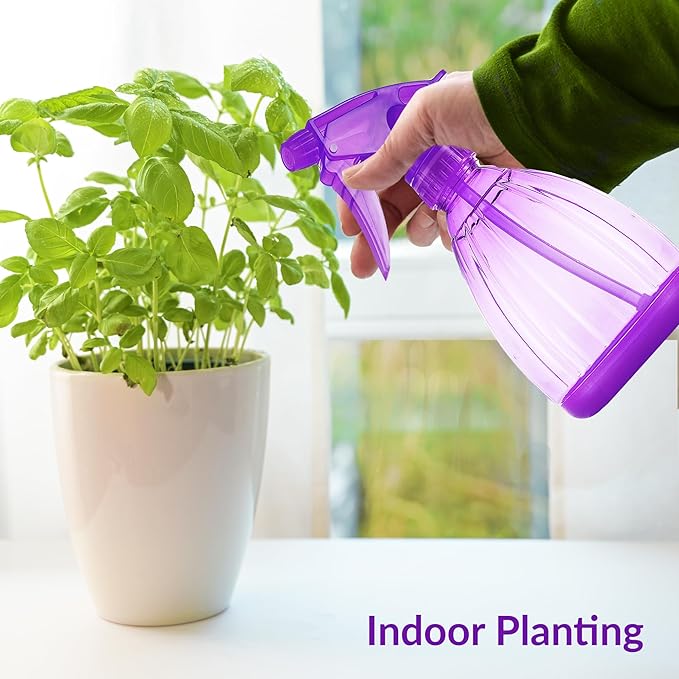 DilaBee Purple Spray Bottle (1-Pack 12oz) Empty Spray Bottle for Hair, Plants, Cleaning Solutions, Cooking. Squirt Bottles for Chemicals, Garden Mister, Water Mister for Plants - Food-Grade BPA-Free