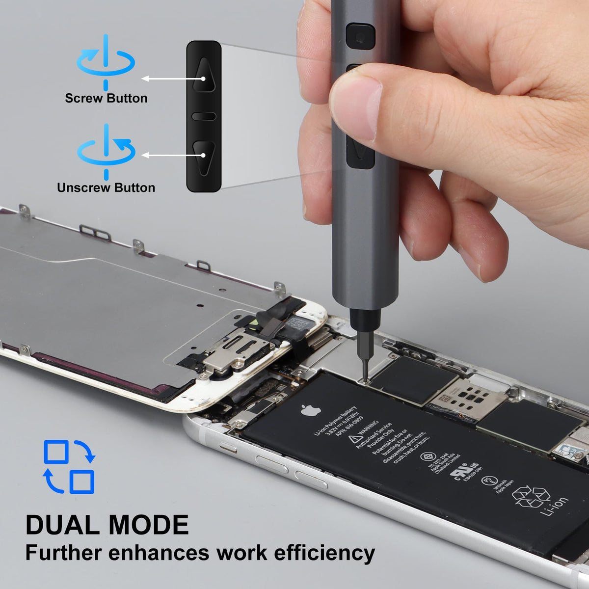 SHARDEN Mini Electric Screwdriver, 29 in 1 Small Electric Screw Driver Kit with 24 Magnetic Bits, Precision Cordless Repair Tool for Phone, Camera, Laptop, Watch