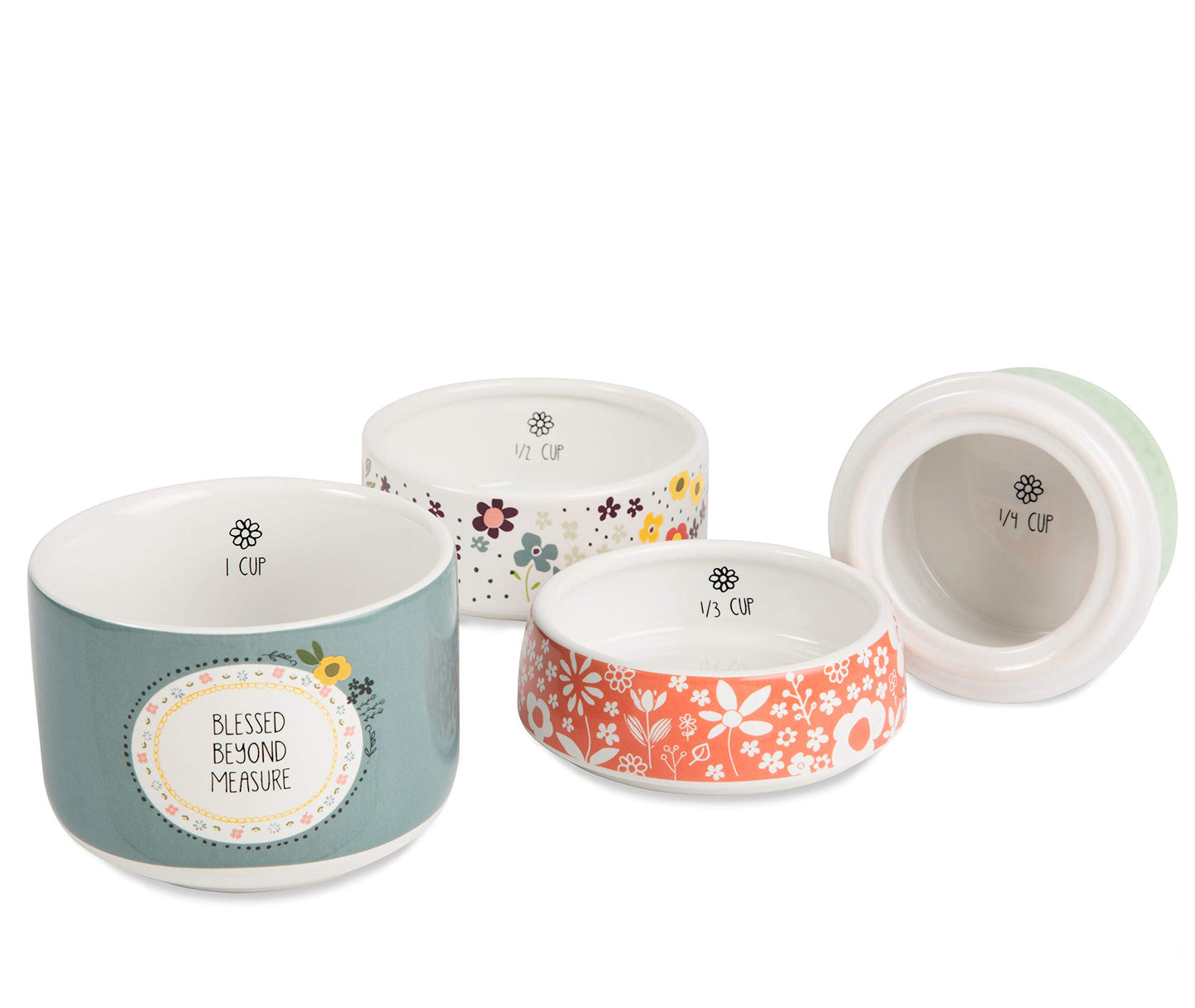 Pavilion - Love You More by Amylee Weeks 54217 Measuring Cup Set, Multicolor