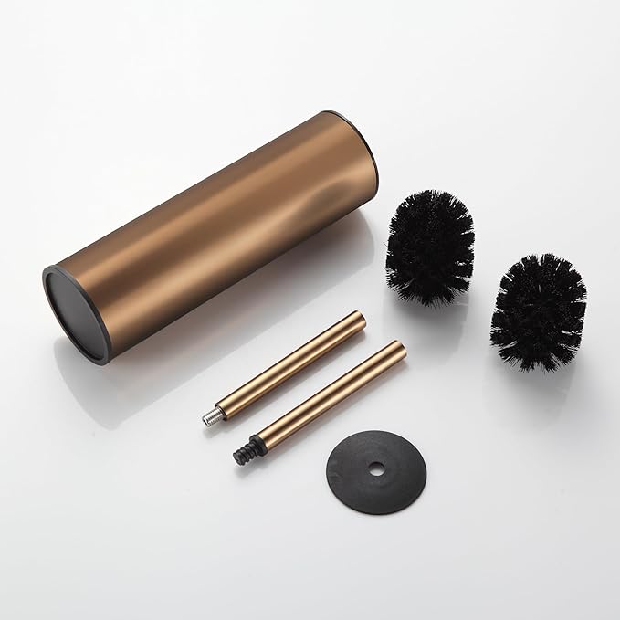 BGL Rose Gold Toilet Brush and Holder,Stainless Steel Toilet Brushes for Bathroom with Holder