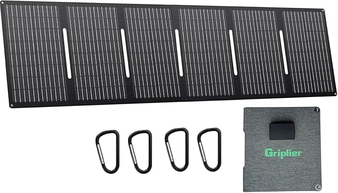 60W Portable Solar Panels Chargers with PD3.0 USB-C,USB-A,DC Ports for Hiking,Camping,Backpacking,IP65 Waterproof Small Folding Solar Charger for Phone,Tablets,Power Bank