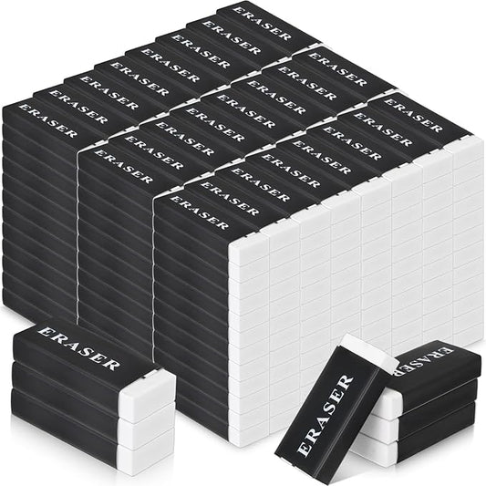 300 Pieces White Pencil Erasers Bulk Soft Art Erasers Pencil Erasers Large Rubber Erasers for Drawing Kids Student Artist Office Home Classroom Writing 1.8 x 0.8 x 0.3 Inch