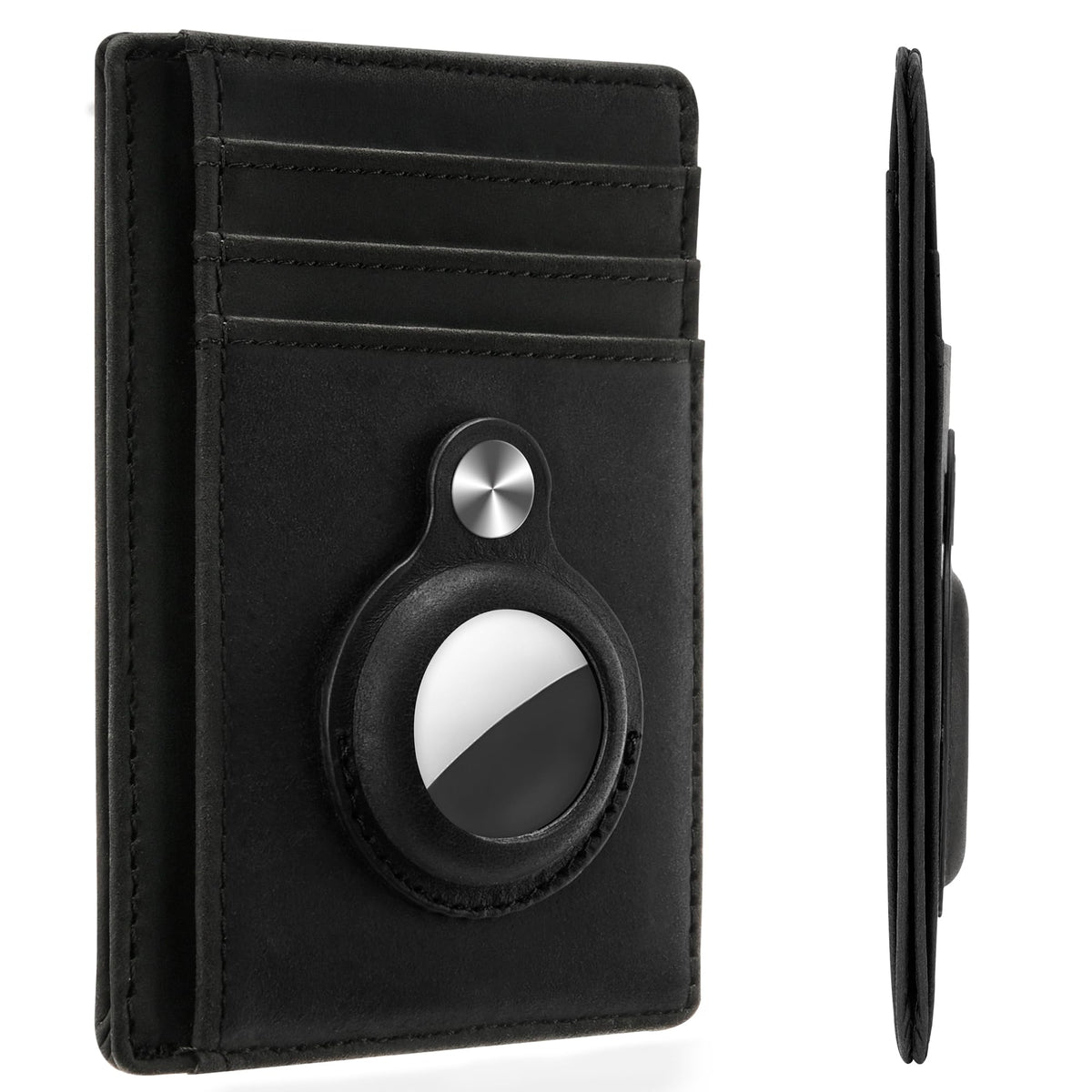 Hawanik Slim Minimalist Front Pocket Air Tag Wallet, RFID Blocking Card Holder Wallet with Airtag Holder