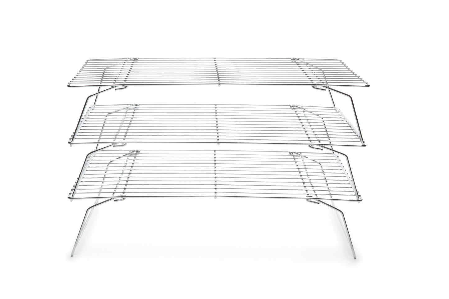 Fox Run Stackable Cooling Rack Set, Chrome, 3-Piece, Metallic, 2.25 x 14 x 10 inches