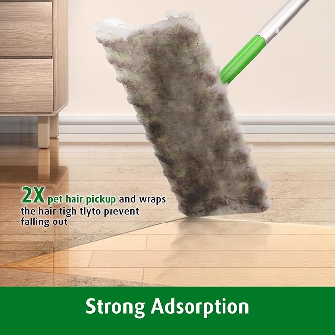 AIR U+ Dry Mop Pads for Swiffer Sweeper Heavy Duty Pet Sweeping Refills Cloths Cleaning Hardwood Floor Dust and Hair, Disposable, Unscented, 30 Count