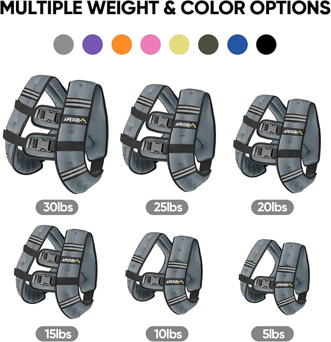 APEXUP Weighted Vest Men Women, Weight Vest for Women Workout Equipment for Strength Training Running