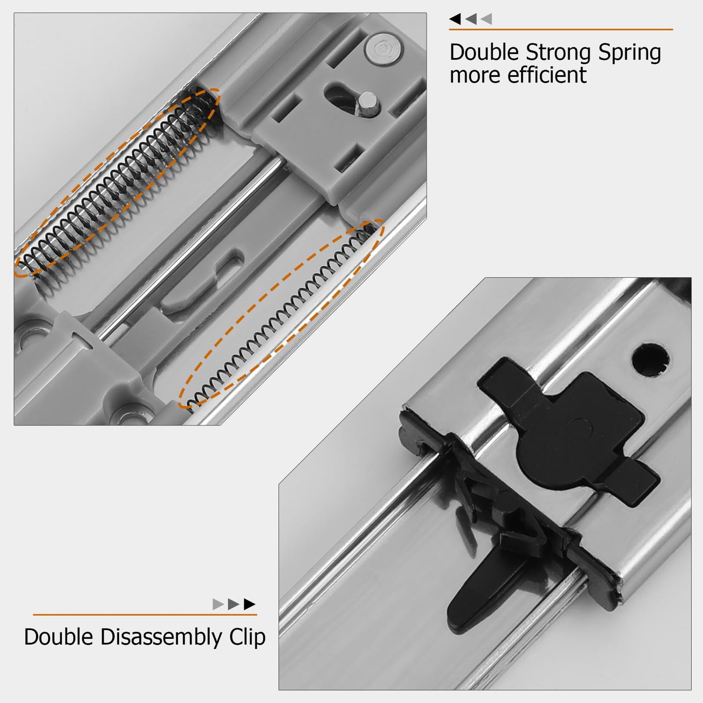 LONTAN Soft Close Drawer Slides 22 Inch Side Mount Heavy Duty Cabinet Drawer Glides 10 Pairs - Ball Bearing Full Extension Kitchen Cabinet Rails 100 LB Capacity