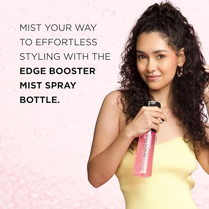 Style Factor Edge Booster Mist Spray Bottle for Hair (10.1oz/300ml) - Continuous Ultra Fine Mist Sprayer – For Hairstyling, Salons, Cleaning, Plants, Essential Oil & More - Aqua Green