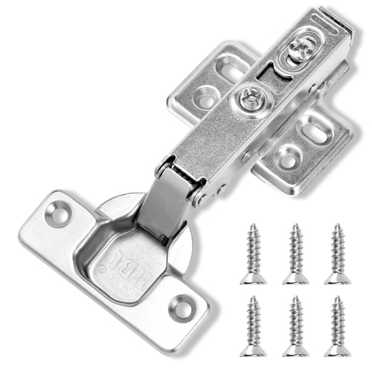 HBL' 50 Pack Soft Close Cabinet Hinges European Kitchen Cabinet Hinges for Frameless Cabinet Door, 35MM Quick Release Cup Hinges, 110° Full Overlay, 3D Adjustable and Slow Close Hinges