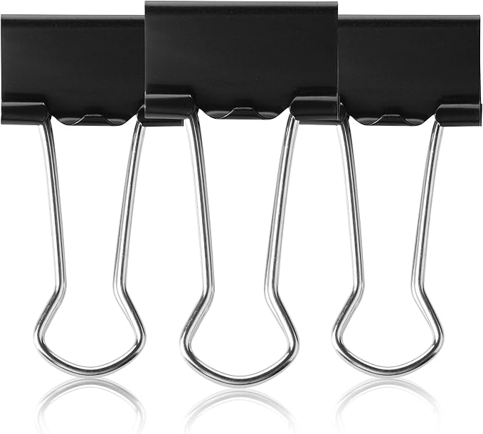 Mr Pen- Binder Clips, 50-Pack, 0.75 in, Black, Mini & Micro, Office Paper Clips
