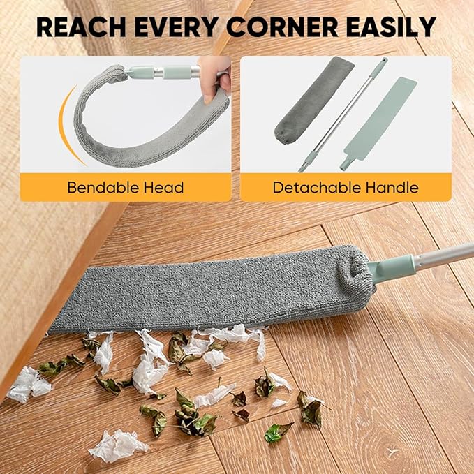 Retractable Gap Dust Cleaner – Extendable Microfiber Duster with Bendable & Removable Head, Washable Dusting Brush for Home, Kitchen, Car & Hard-to-Reach Areas (1)