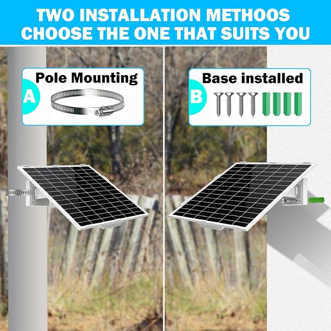 20Watt Solar Panel Kit with Built-in 31200mAh Battery Output: 12V/1A Features 9.8ft DC 5.5 * 2.1mm Ports Compatible with Security Cameras, Outdoor Lights & More