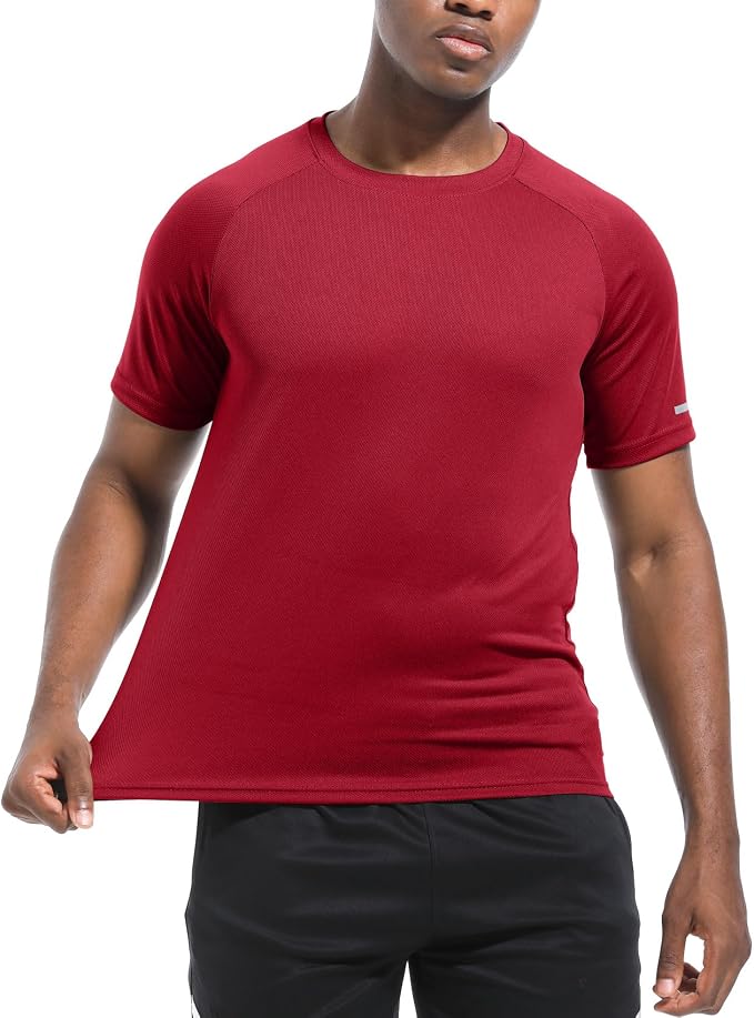 Boyzn 1, 3, 5 or 7 Pack Men's Workout Running Shirts, Dry Fit Moisture Wicking T-Shirt, Gym Athletic Short Sleeve Tee Shirts