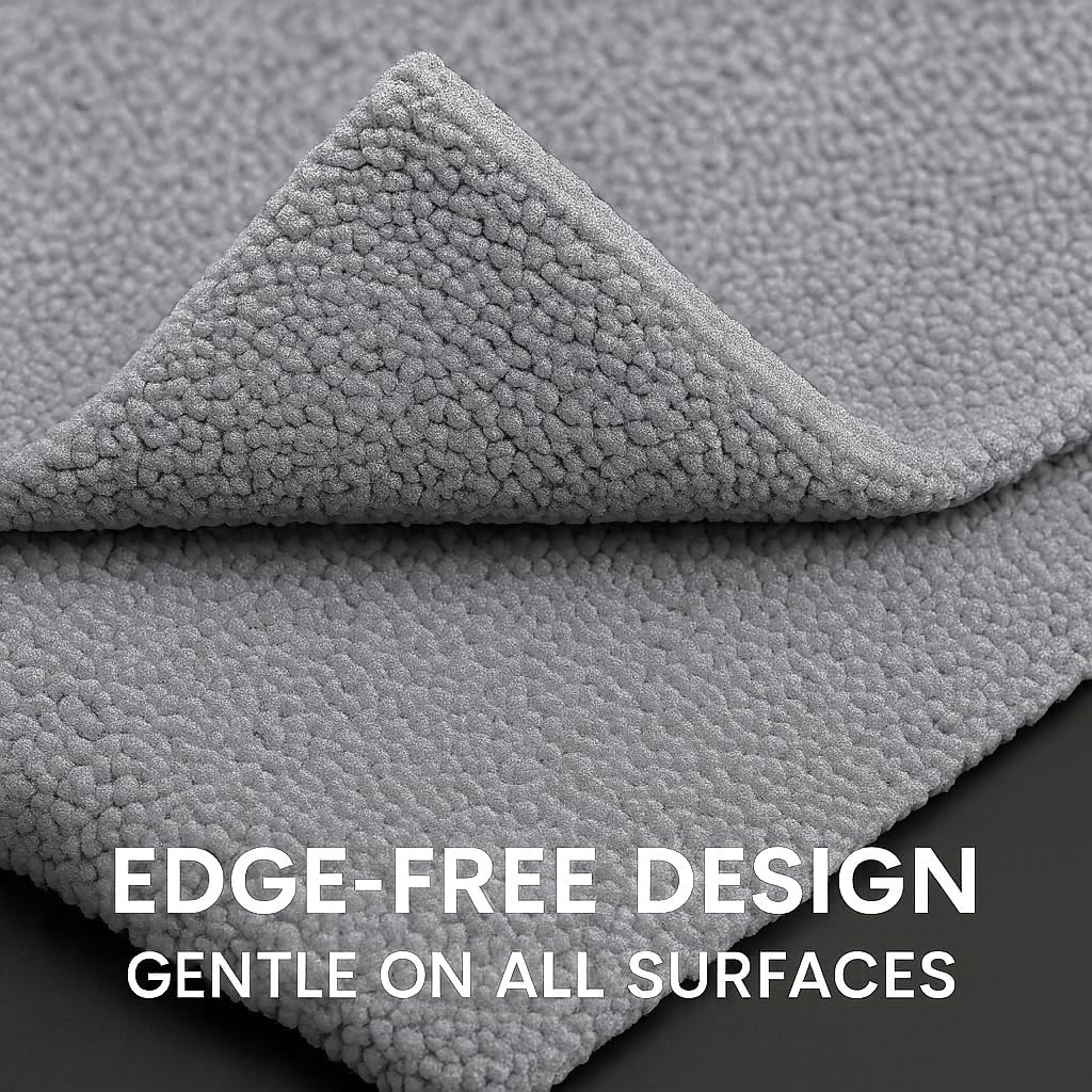 Paks Edgeless Microfiber Towels for Cars - 16x16 Microfiber Cleaning Cloth - 10-Pack Extra Absorbent Microfiber Towels Dish Towels, Streak-Free
