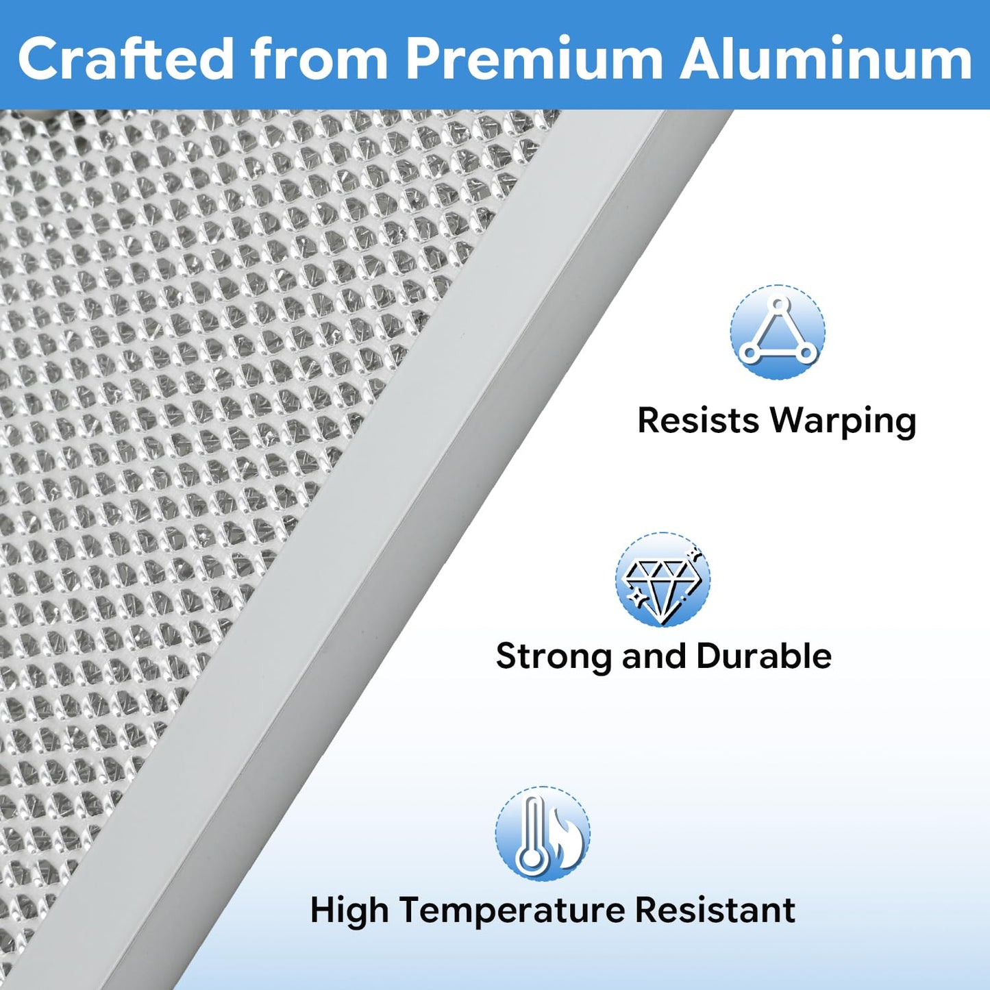 LENGSHIKEJI 2 PCS Range Hood Filters 9"x10.25" (230x260mm) Compatible with Broan B5 Series 5-Layer Aluminum Mesh Vent Grease Filter Replace#: S97018029 1932913